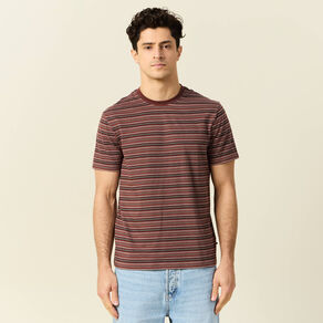 T-shirt manches courtes bordeaux homme