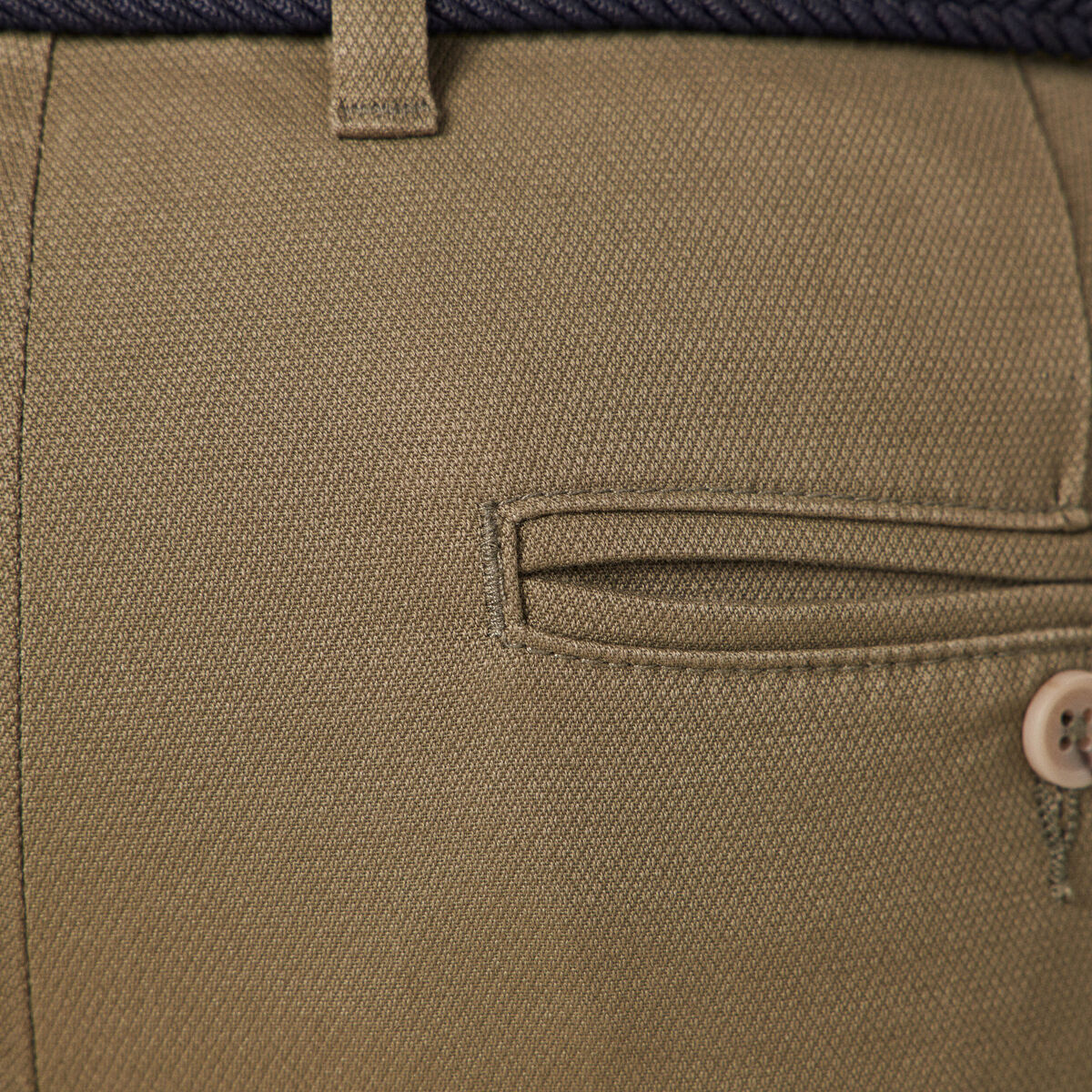 Pantalon chino straight vert kaki homme