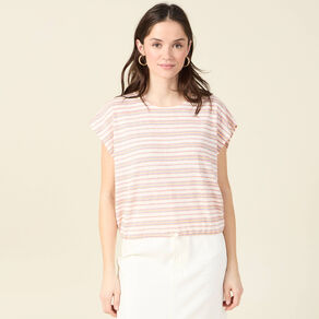 T-shirt manches courtes multicolore femme