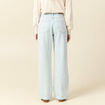 Jeans large taille haute denim snow bleu femme