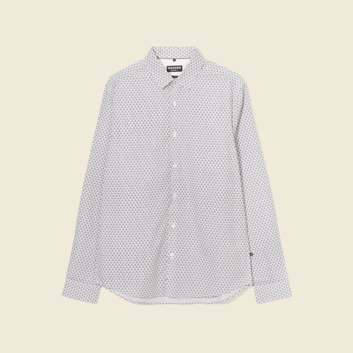 Chemise en coton manches longues blanc homme