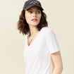 T-shirt manches courtes blanc femme