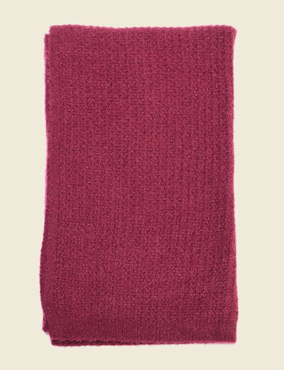 &Eacute;charpe tricot&eacute;e bordeaux femme