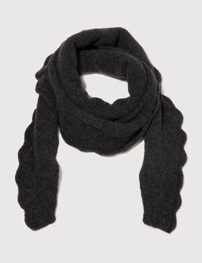 &Eacute;charpe gris fonc&eacute; femme