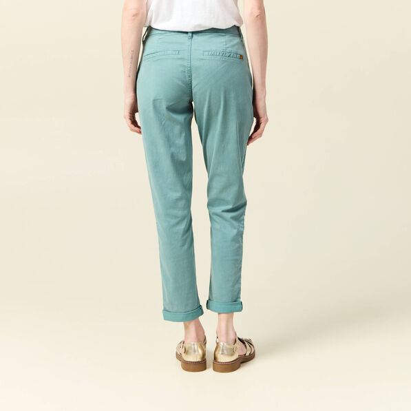 pantalon chino instinct vert fonce femme Pantalon chino Instinct vert foncé femme