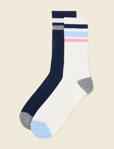 Lot de 2 paires de chaussettes blanc homme