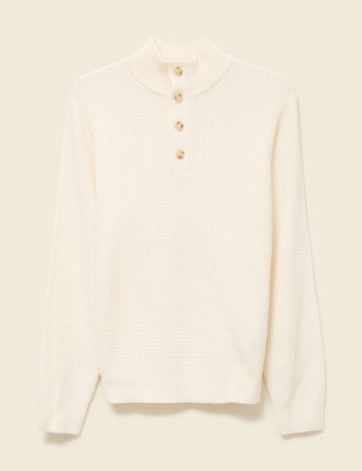 Pull ecru homme