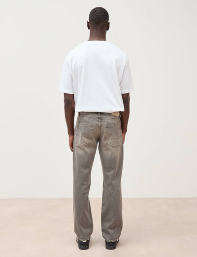 Jeans regular longueur 32 marron homme