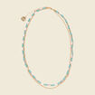 Collier 2 rangs avec perles vert pastel femme