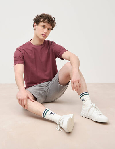 T-shirt manches courtes vieux rose homme