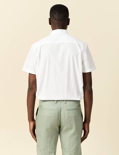 Chemise manches courtes blanc homme