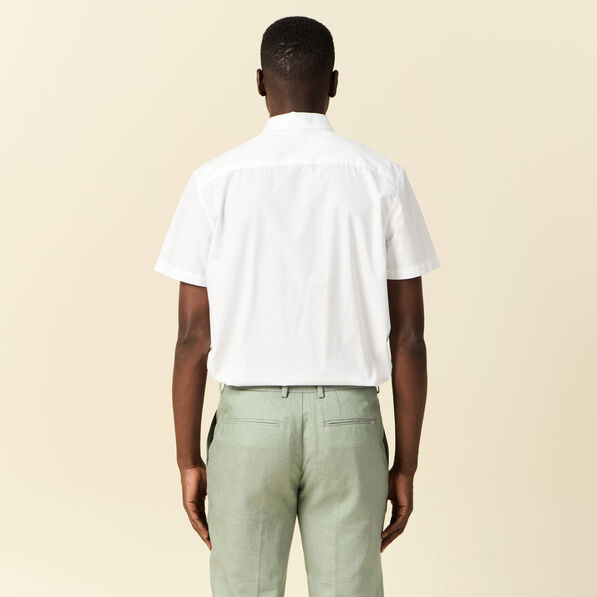 Chemise manches courtes blanc homme