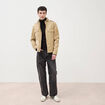 Veste col montant manches longues beige homme
