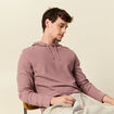 T-shirt &agrave; capuche vieux rose homme