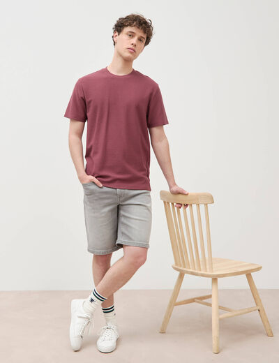 T-shirt manches courtes vieux rose homme