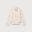 Sweat bouclette sherpa col montant ivoire femme