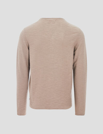 Pull manches longues vert kaki homme