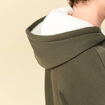 Sweat effet polaire manches longues vert kaki homme