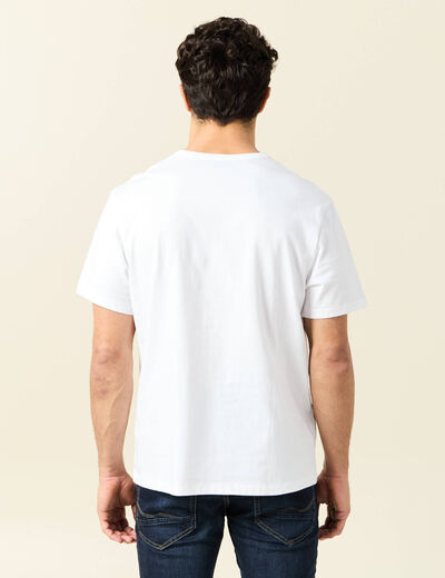 T-shirt manches courtes blanc homme