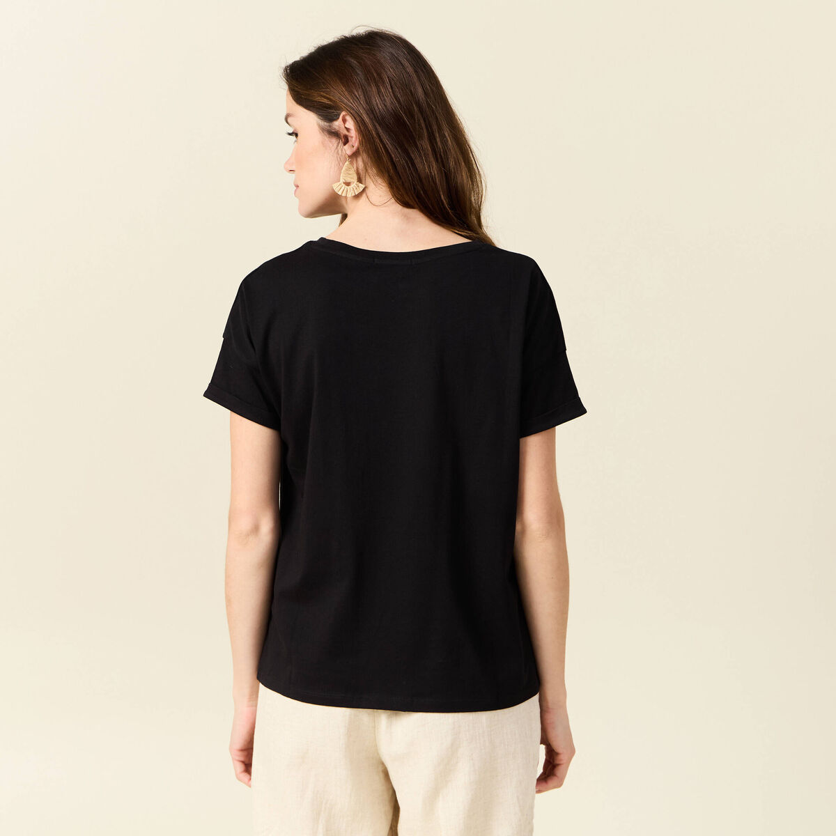 T-shirt éco-responsable noir femme