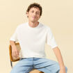 T-shirt en coton ecru homme
