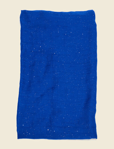 Foulard bleu electrique femme