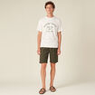 Bermuda droit velours gris foncé homme
