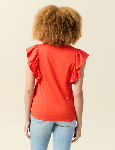 Débardeur sans manches orange foncé femme