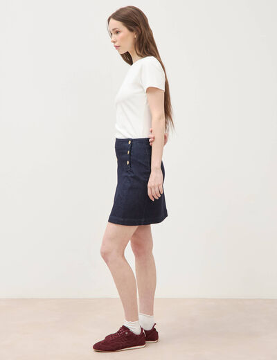 Jupe en jeans denim brut femme