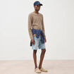Pull manches longues taupe homme