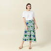 Jupe longue fluide blanc femme