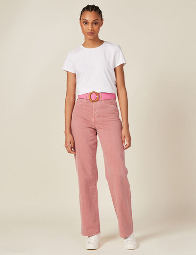 T-shirt manches courtes blanc femme