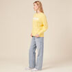 Sweat éco-responsable jaune fluo femme
