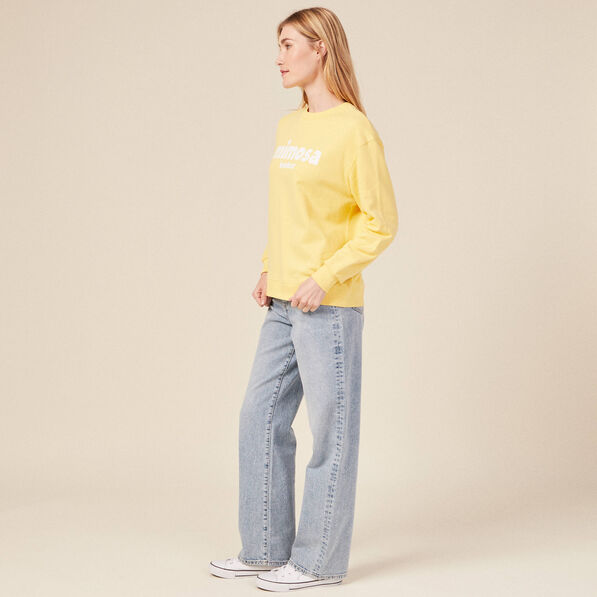 sweat eco responsable jaune fluo femme Sweat éco-responsable jaune fluo femme