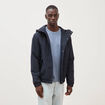 Parka coupe r&eacute;guli&egrave;re &agrave; capuche bleu marine homme