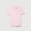 Polo cintr&eacute; en coton manches courtes rose homme