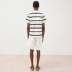 T-shirt col rond manches au coude ecru homme