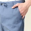 Bermuda droit bleu fonc&eacute; homme
