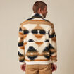Sweat col camionneur zippé ecru homme