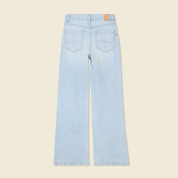 jeans large eco responsable denim bleach femme Jeans large éco-responsable denim bleach femme