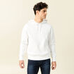 Sweat à capuche ecru homme