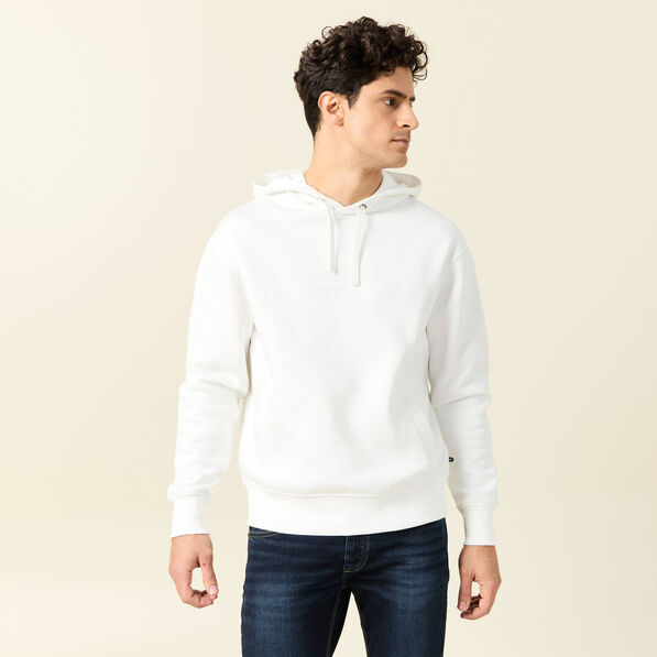 Sweat à capuche ecru homme