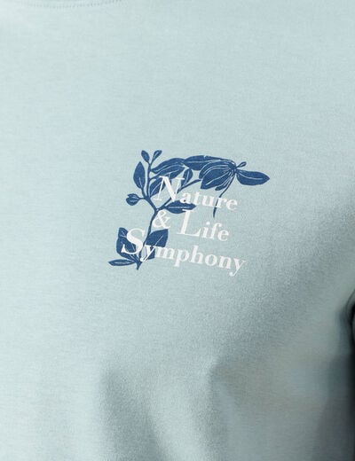 T-shirt manches courtes bleu gris homme