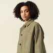 Surchemise oversize vert kaki femme