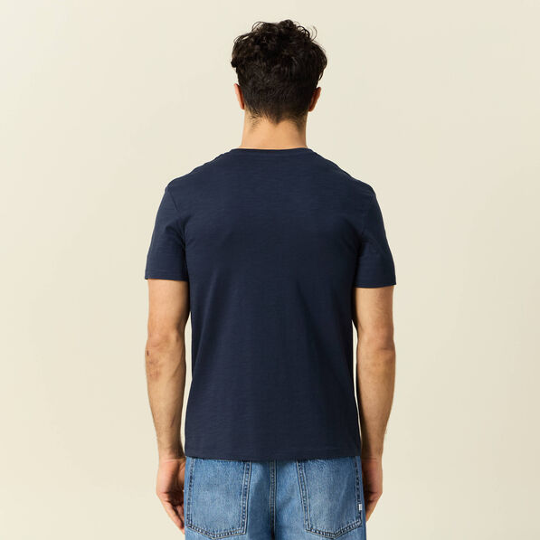 T-shirt Instinct col rond bleu marine homme