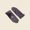 Gants en cuir noir femme