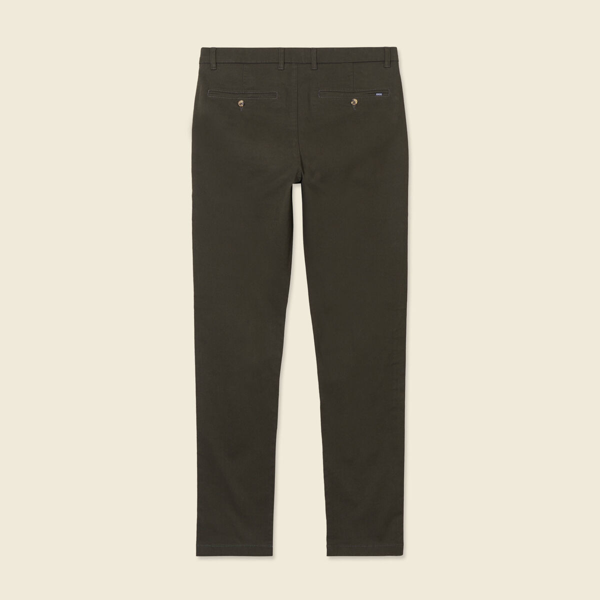 Pantalon chino longueur 32 vert kaki homme