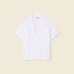 T-shirt manches courtes brodé blanc femme