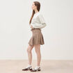 Mini-jupe doubl&eacute;e ficelle femme