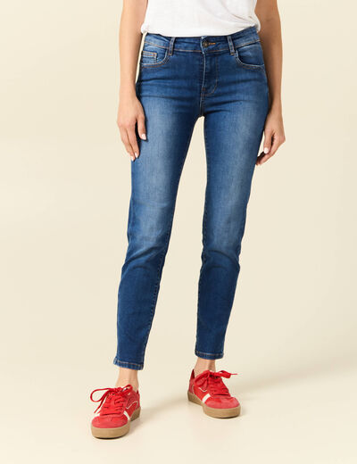 Jeans Vanessa - slim taille basse 7/8ème denim stone femme
